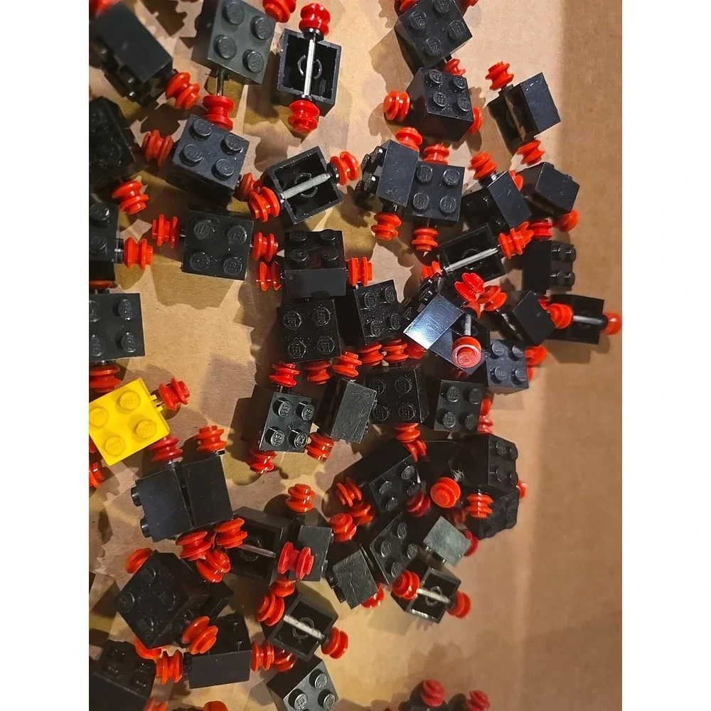 LEGO Technic Axle Pin Connector Black 2 x‎ 2 Lot Vintage Pieces